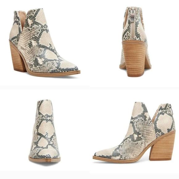 Steve Madden Camryn Ankle Boot Tan Snake Print Size 8 - Picture 2 of 12
